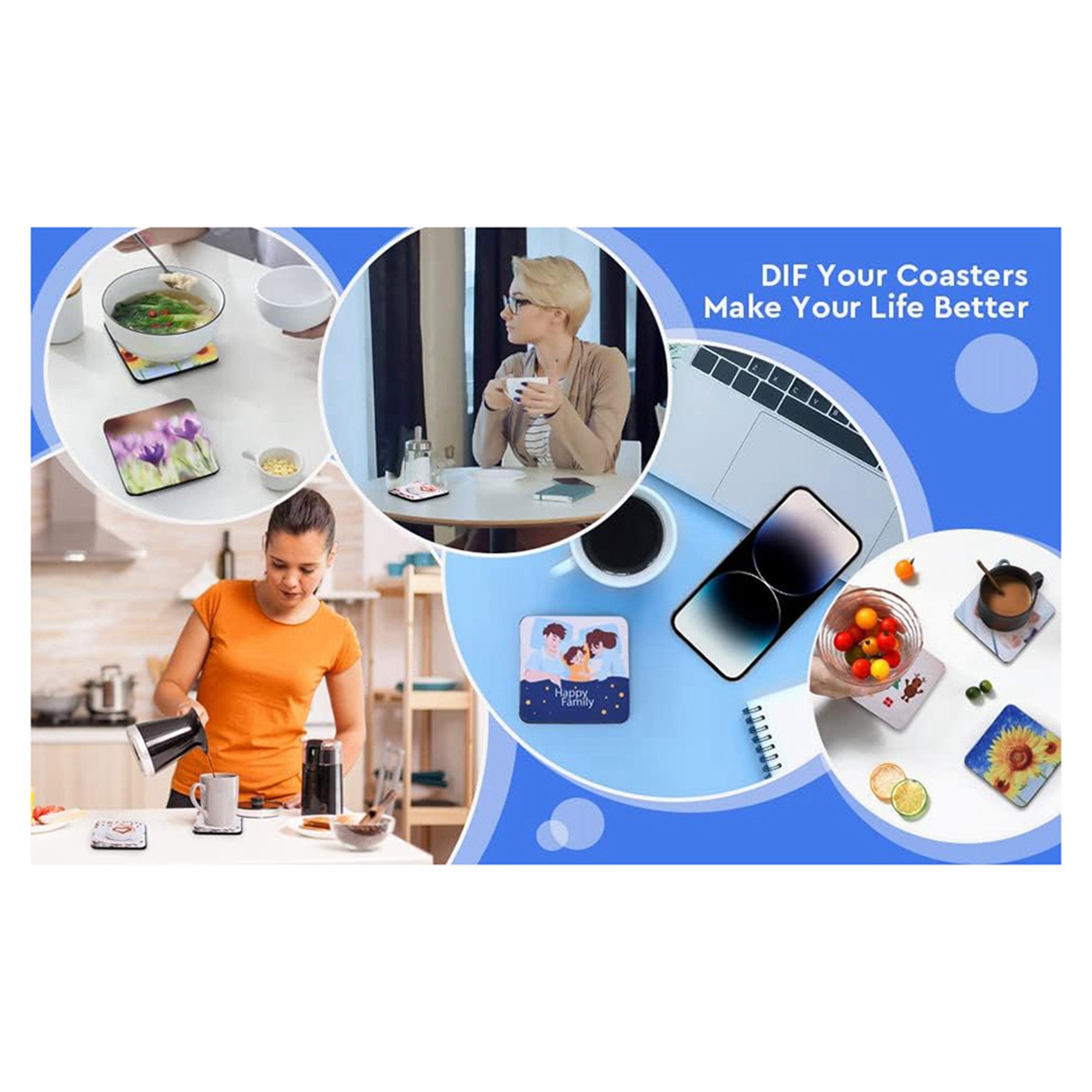 40PCS Square Sublimation Blank - đánh giá và giá Coaster Sublimation Blank