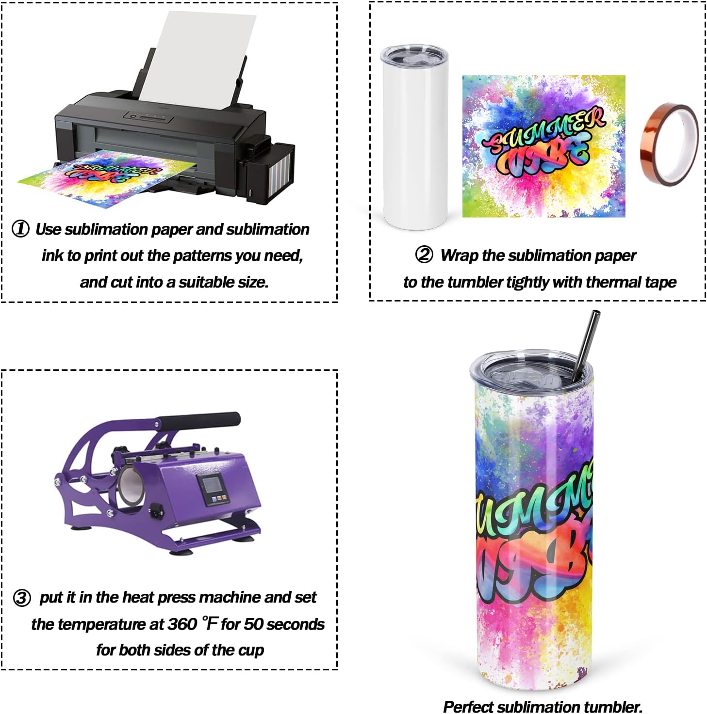 50 Pack Sublimation Tumblers B - đánh giá và giá Tumbler 20Oz White