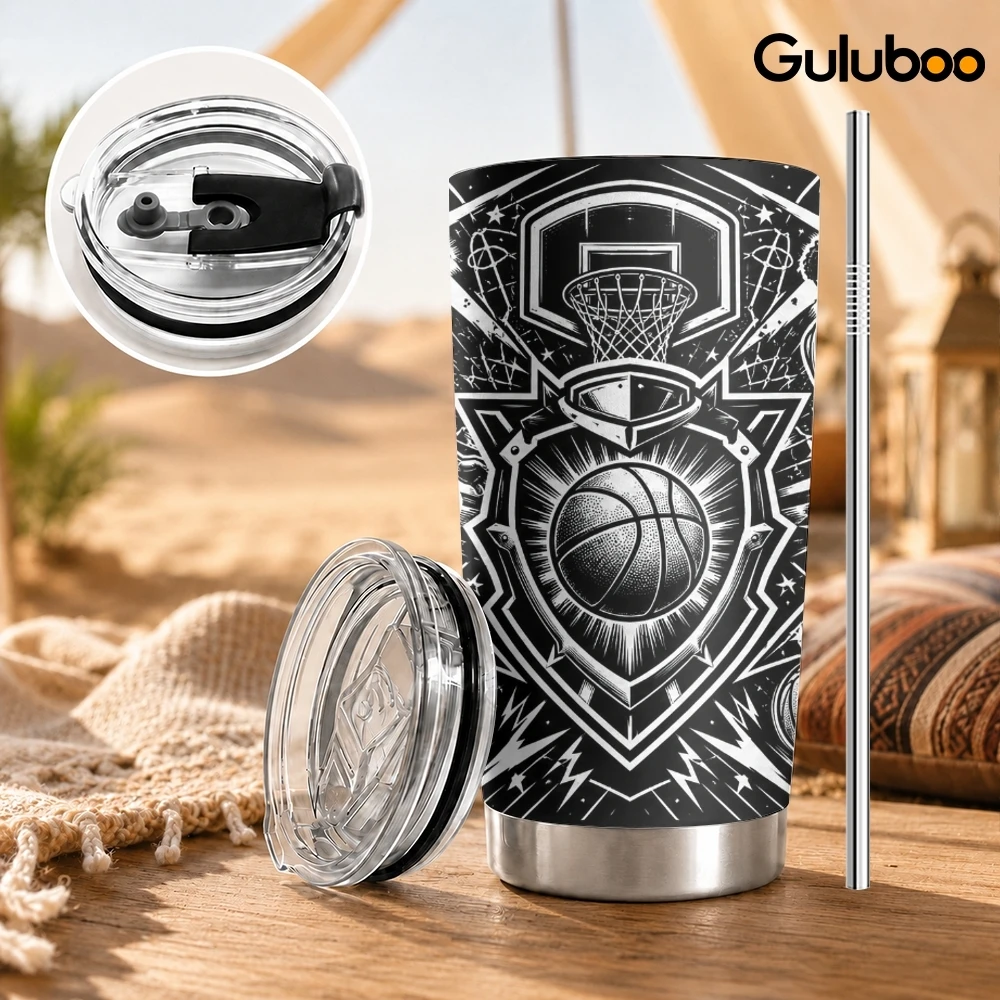 Black White Sports Emblem Vacu - đánh giá và giá Tumbler 20Oz White