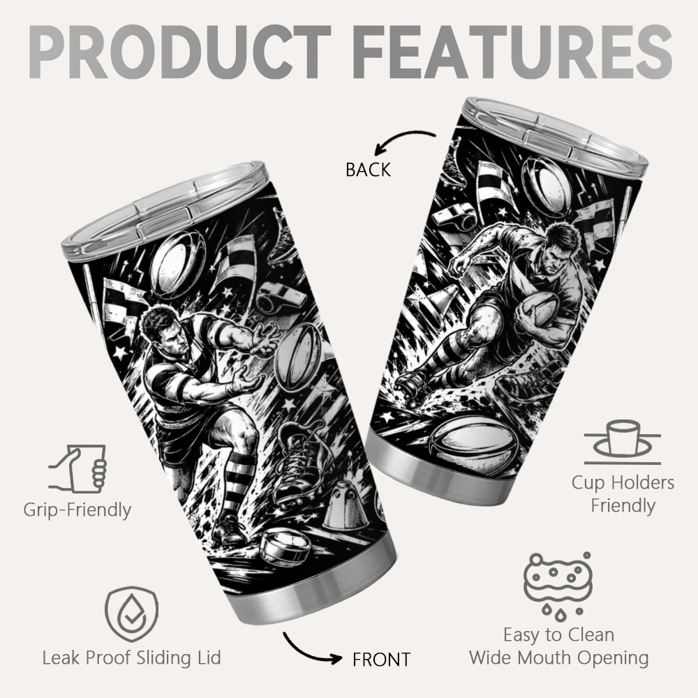 Black White Sports Emblem Vacu - đánh giá và giá Tumbler 20Oz White