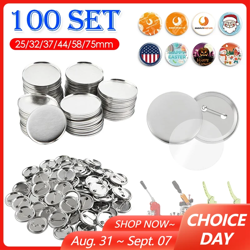 100Set Blank Badge Pin Button  - đánh giá và giá Button Badge Blank