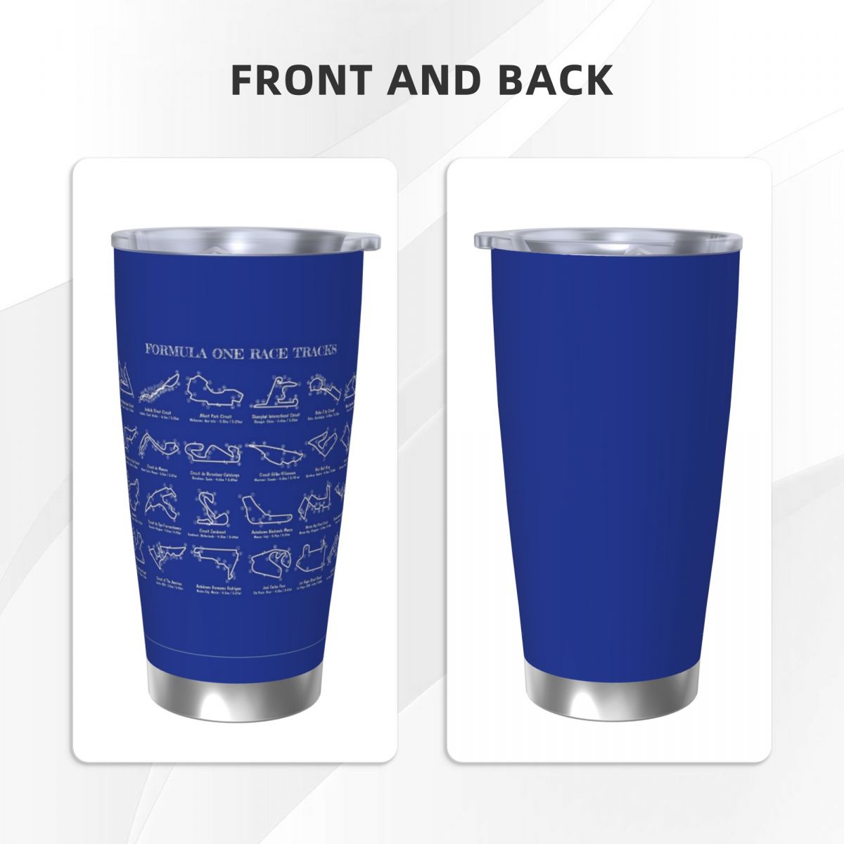 F1 Race Tracks (White Stencil- - đánh giá và giá Tumbler 20Oz White