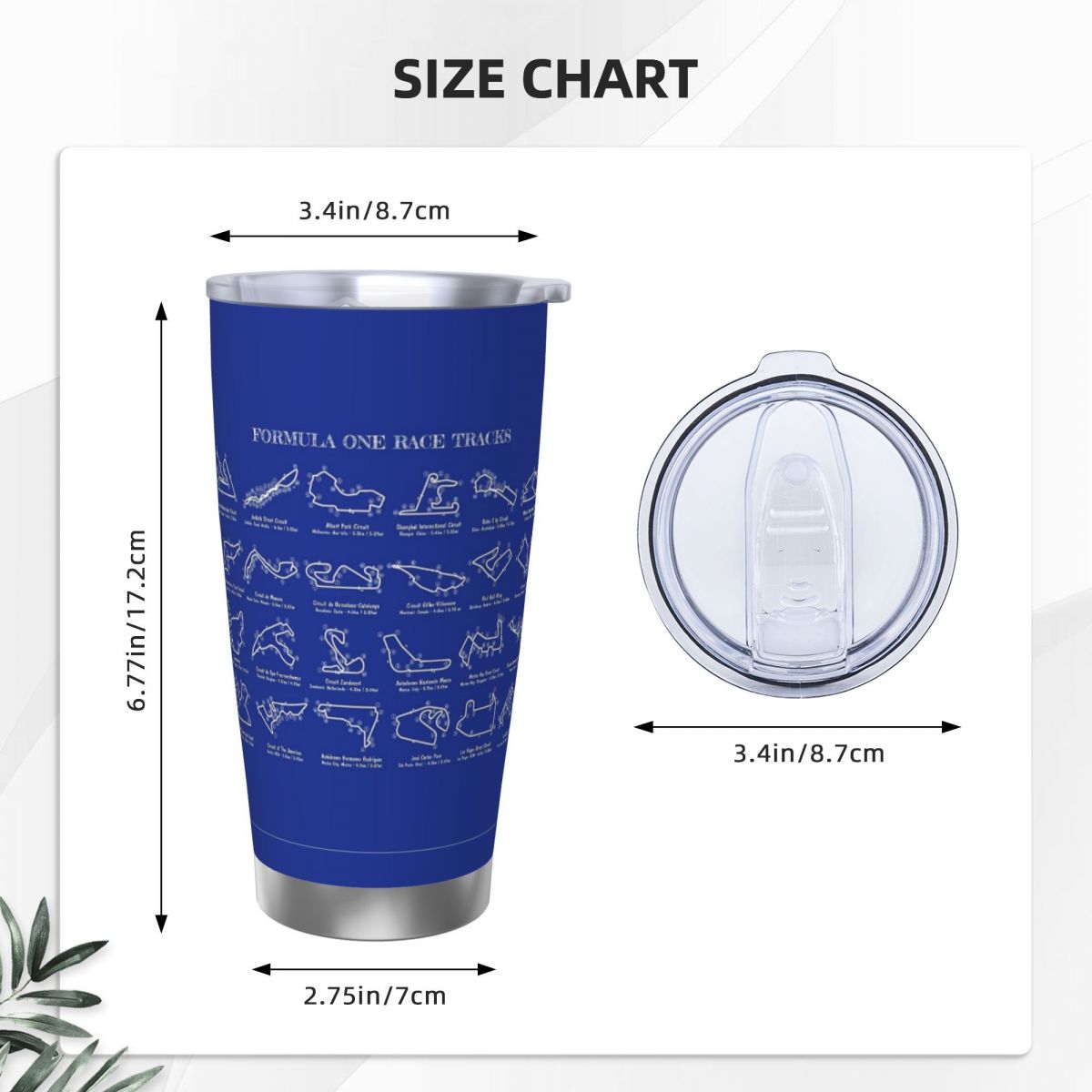F1 Race Tracks (White Stencil- - đánh giá và giá Tumbler 20Oz White